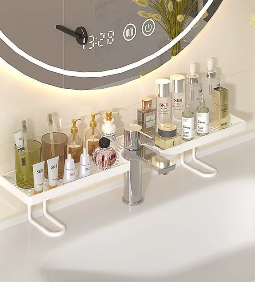 Over-Faucet Sink Shelf — No-Drill Bathroom & Kitchen Organizer