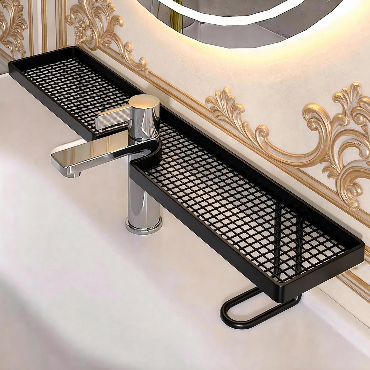 Over-Faucet Sink Shelf — No-Drill Bathroom & Kitchen Organizer