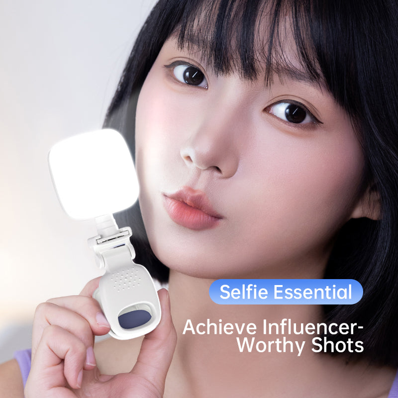 Pocket Phone Fill Light — 3-Color Clip-On LED for Selfies, Video & Zoom Calls