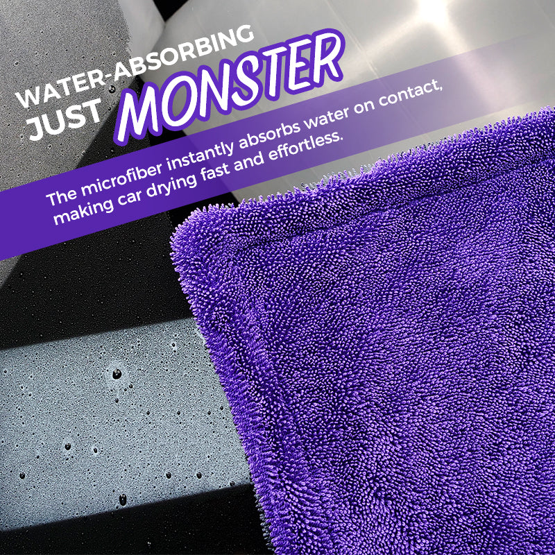 Twisted Loop Microfiber Car Drying Towel — Streak-Free, Super Absorbent, Quick Dry